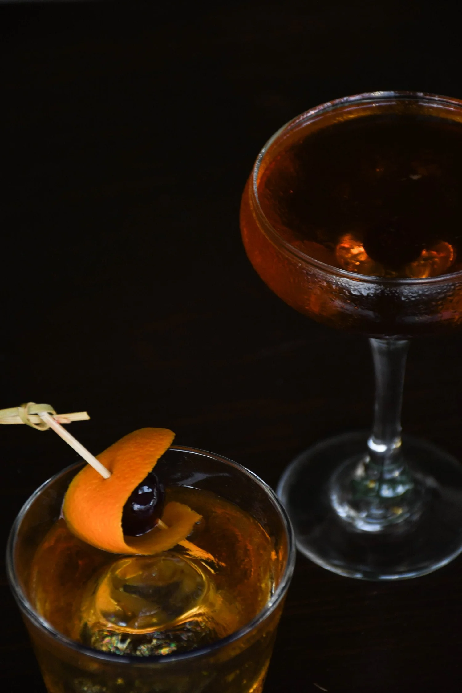 Cocktails on the bar