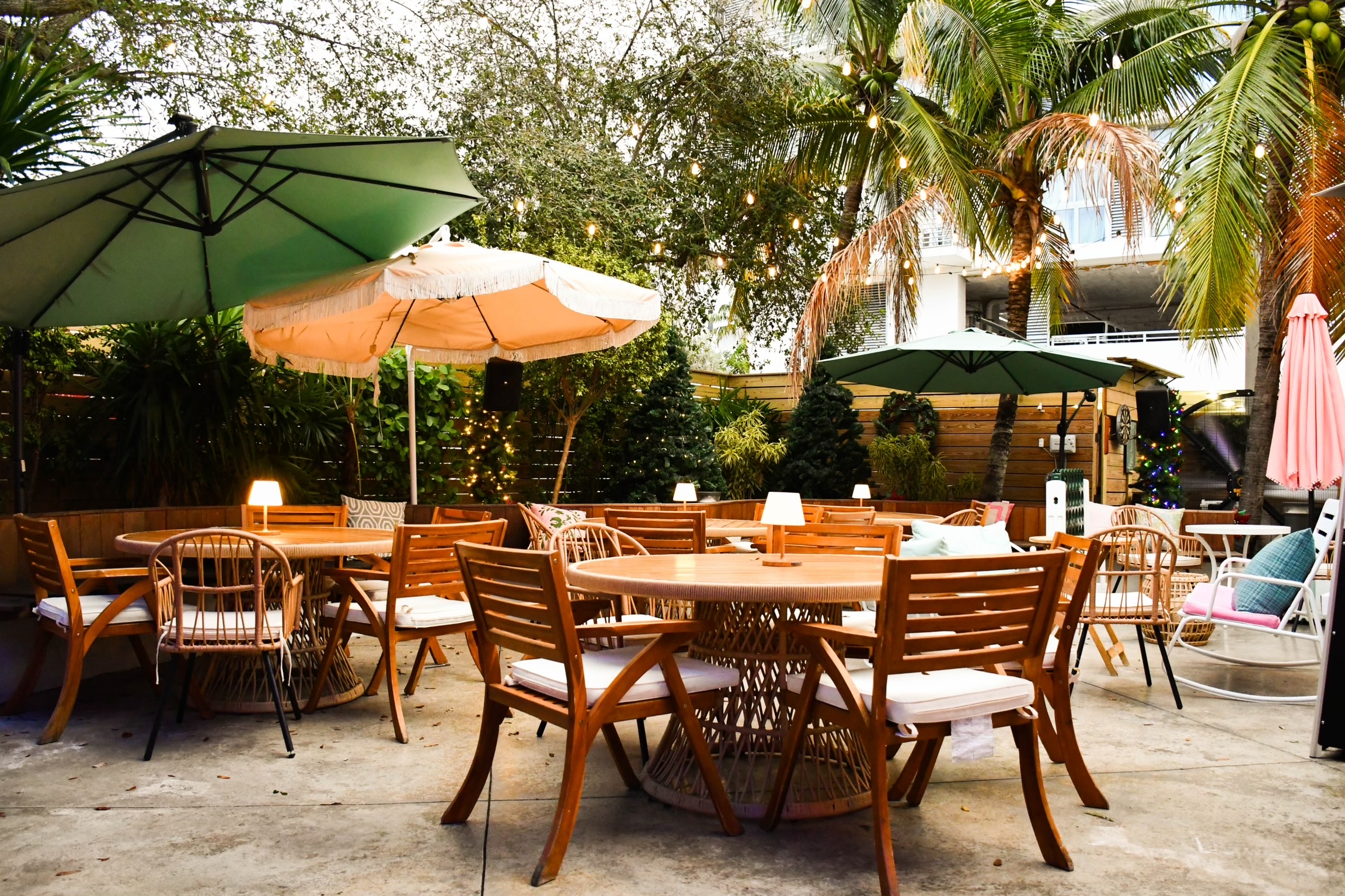 Open-air patio at The Standard Delray